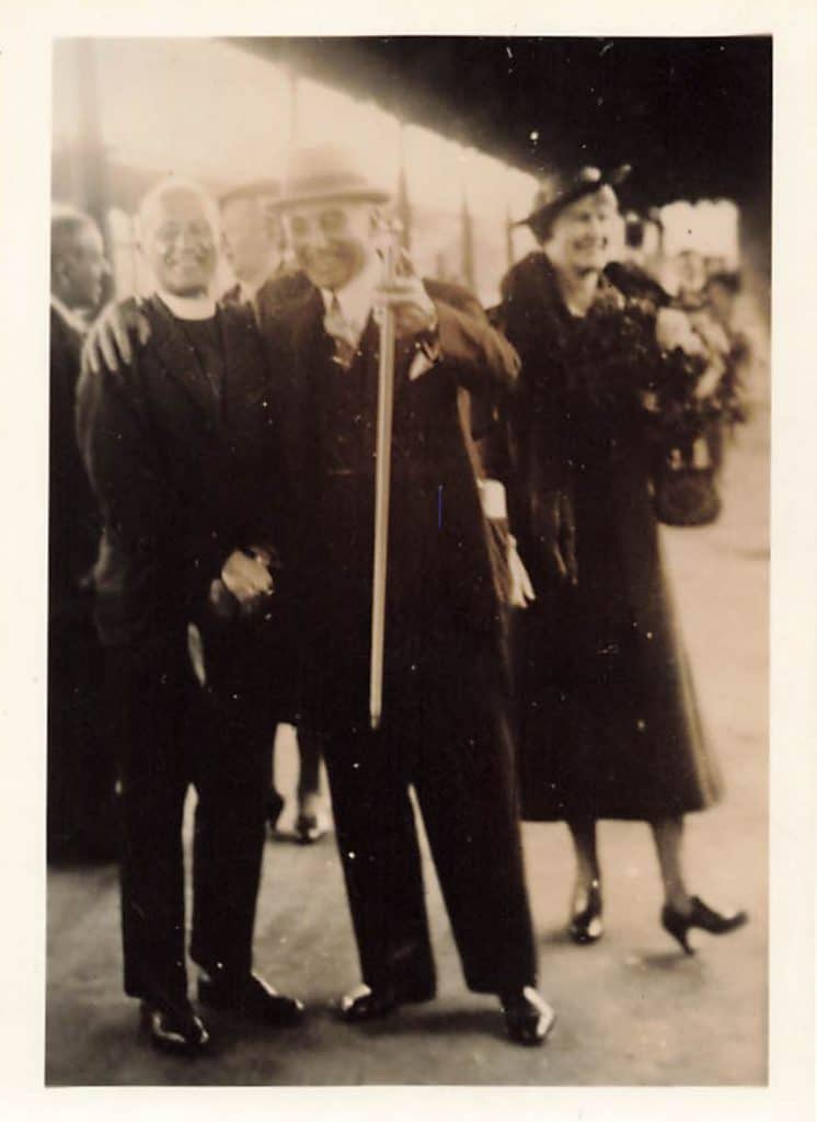 A photograph of Fr. Leopold Braun leaving Moscow.