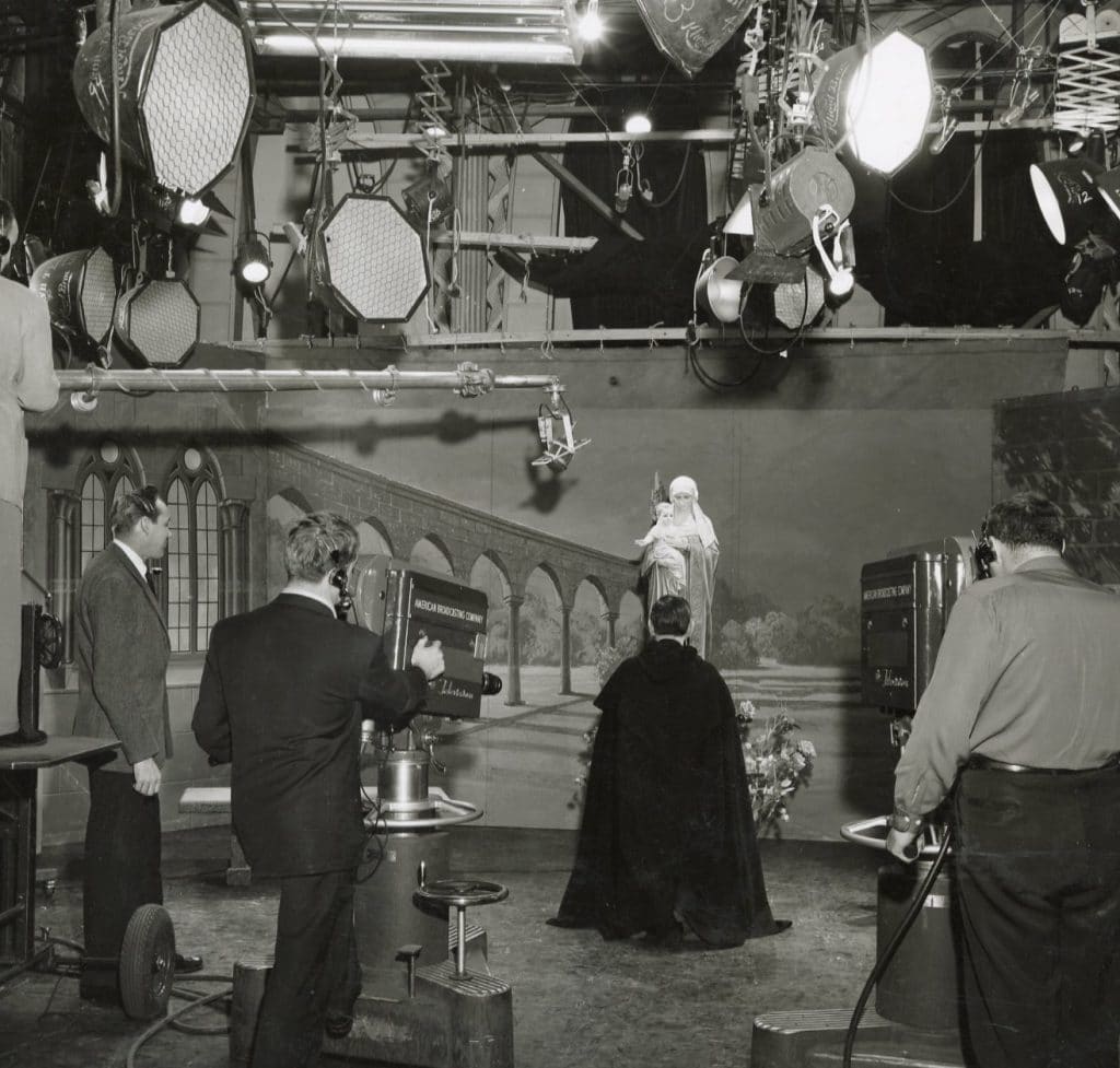 The set for the television program "Behold Thy Mother" in the ABC studio in Chicago.