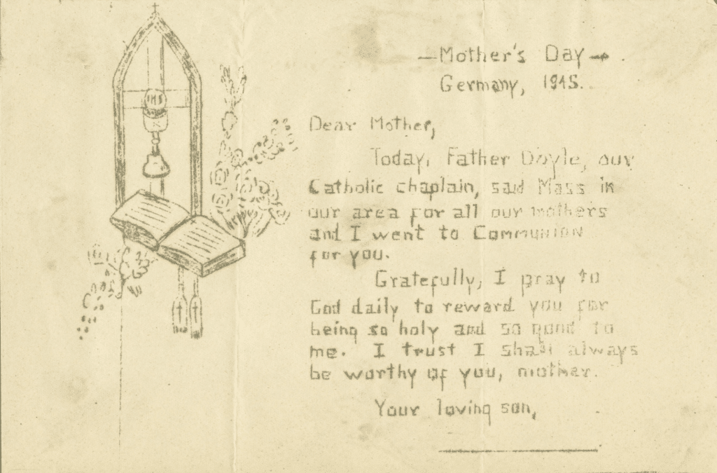 Reverend Edward P. Doyle Mother's Day card, 1945