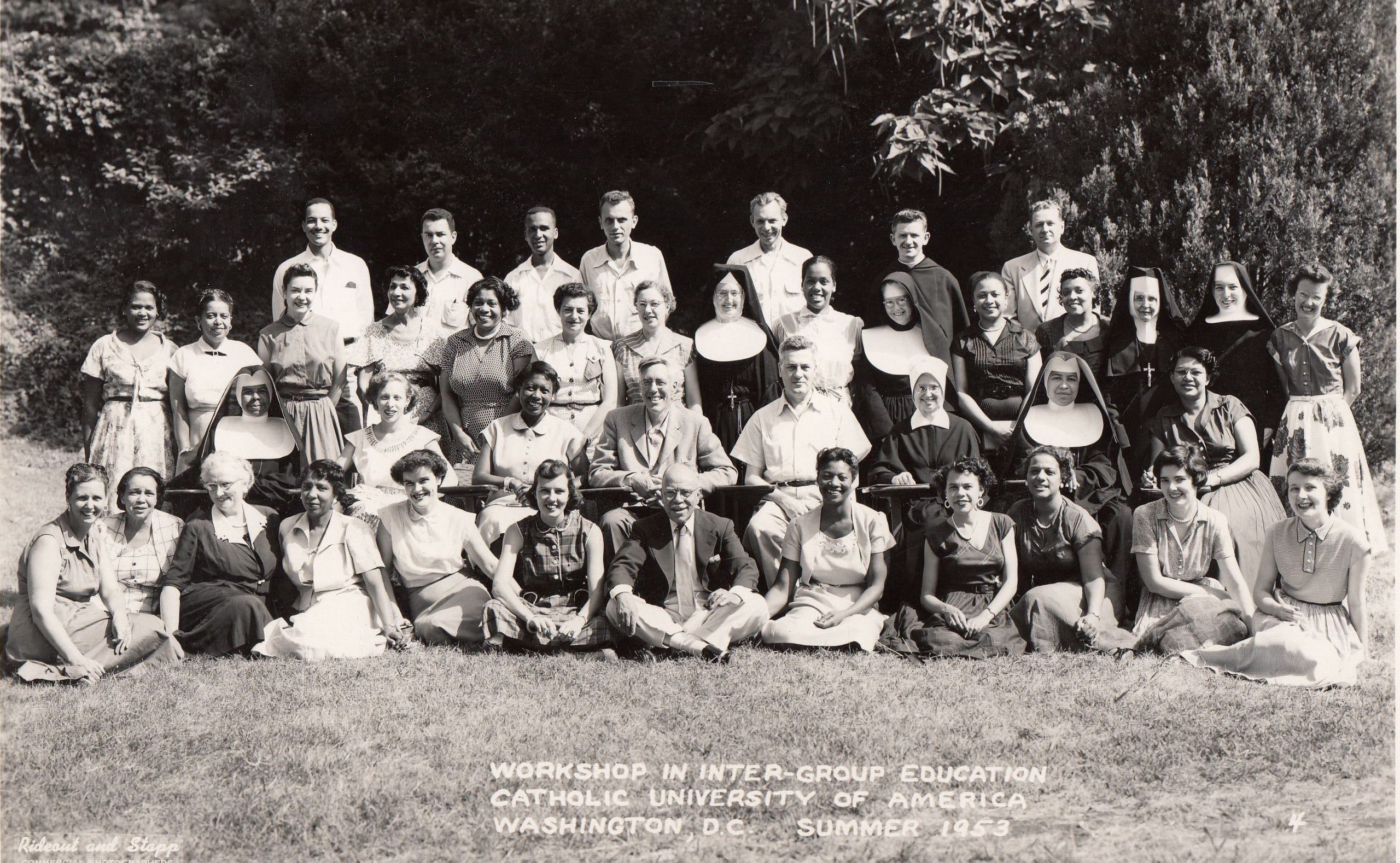 Catholic University Inter-Group Workshop 1953, Sr. Neal is in 3rd row, 6th from the right. 